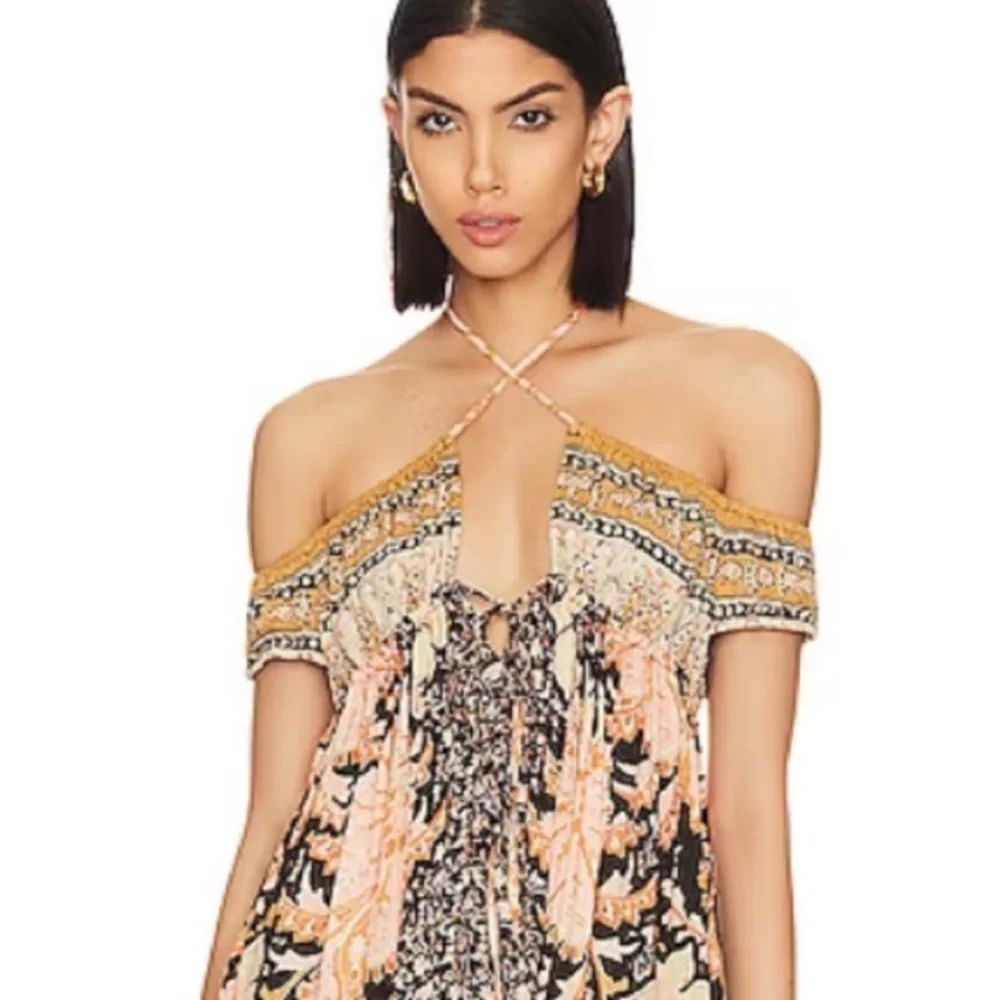 (A8) NEW Free People NWT Bali Mariposa Slip Dress in Black Combo, Size XS, NWOT - Picture 2 of 16